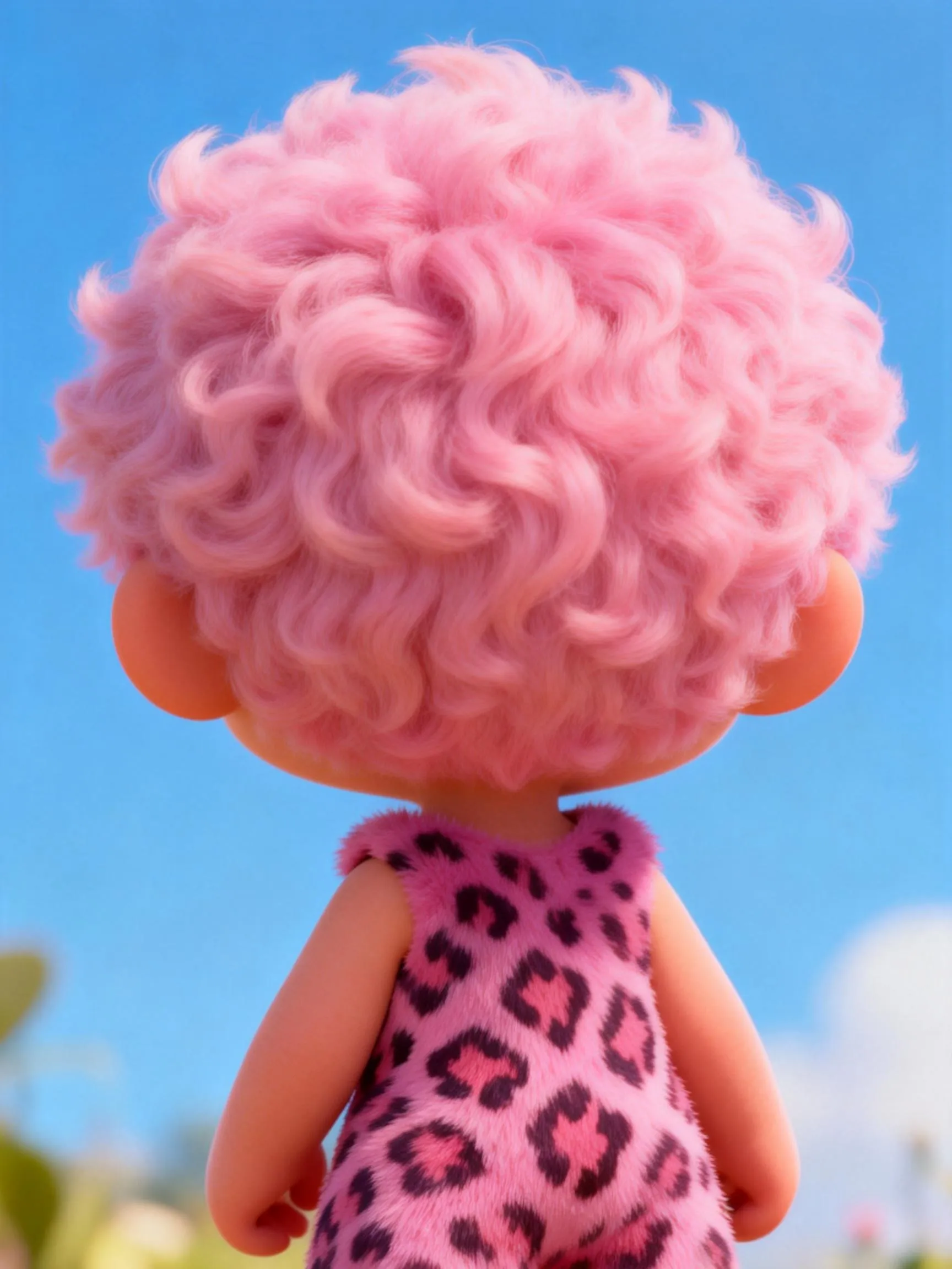 A cute girl @explorer with pink hair and a baby face